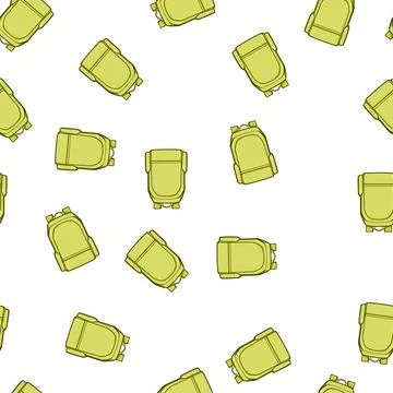 Pattern travel backpack cartoon vector イラスト素材