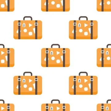 Pattern with travel bags Illustrazione stock