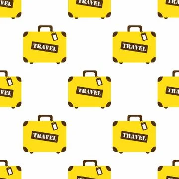 Pattern with travel bags Stock Illustration