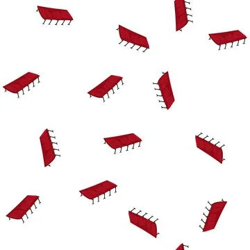 Pattern travel cot camp cartoon vector Stock Illustration