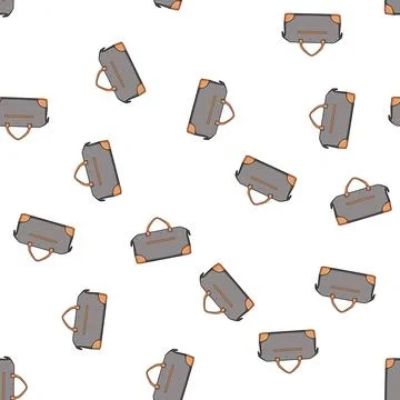 Pattern Travel duffel bag representing journey and personal belongings 스톡 일러스트