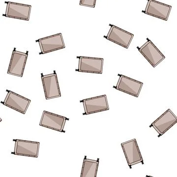 Pattern travel hard shell suitcase cartoon vector 库存插图