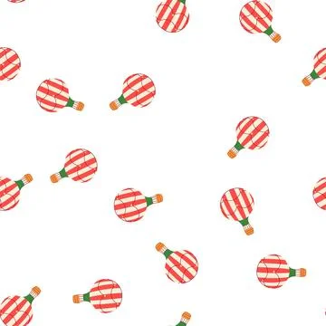Pattern travel hot air balloon cartoon vector イラスト素材