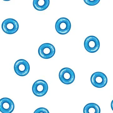 Pattern travel inflatable ring cartoon vector Stockillustratie