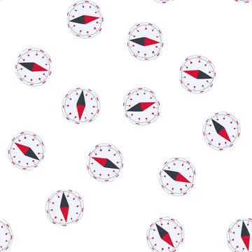 Pattern travel nautical compass cartoon vector Stockillustratie
