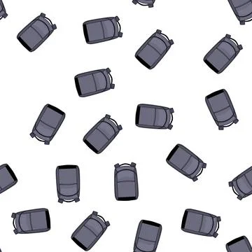 Pattern travel photo camera backpack cartoon vector 库存插图