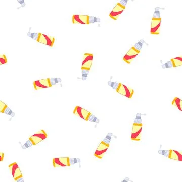 Pattern travel throat spray bottle cartoon vector イラスト素材