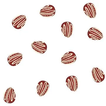 Pattern treat chocolate egg cartoon vector Stock Illustration
