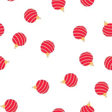 Pattern tree christmas ball cartoon vector 스톡 일러스트