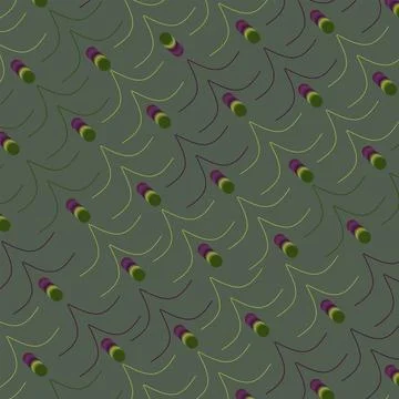 A pattern of tree contours Christmas trees multicolored intertwining lines wi Stock Illustration