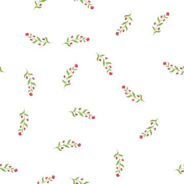 Pattern tree flower branch cartoon vector Illustrazione stock