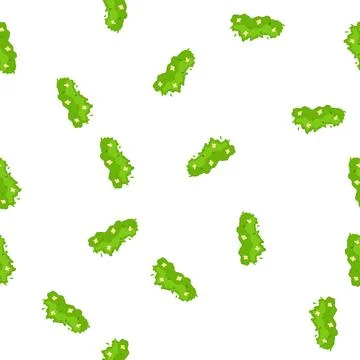Pattern tree garden shrub cartoon vector Illustrazione stock