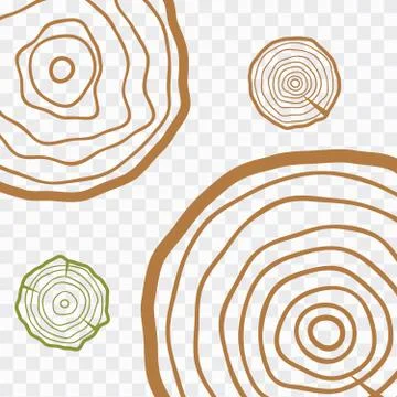Pattern with tree rings. Circle tree background Stock Illustration
