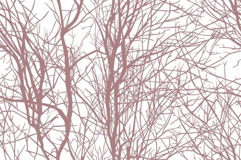 Pattern with trees silhouettes Stock Illustration