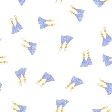 Pattern trend tassel earrings cartoon vector Illustrazione stock