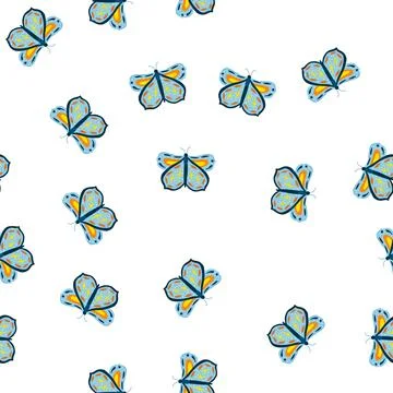 Pattern trendy boho moth cartoon vector 库存插图
