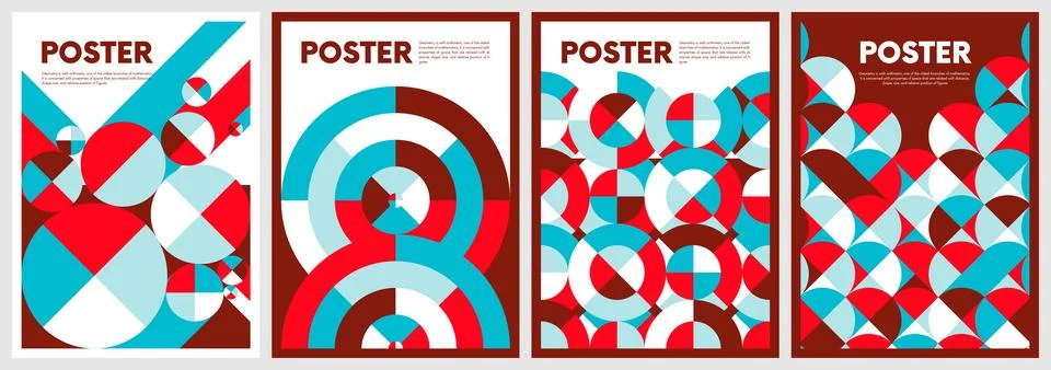 Pattern in trendy flat made of circles, colorful vector illustration inspir.. 스톡 일러스트