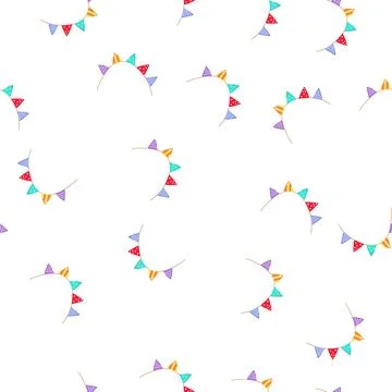 Pattern triangle birthday flags cartoon vector 스톡 일러스트