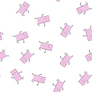 Pattern triangle geometric shape character cartoon vector Stock Illustration