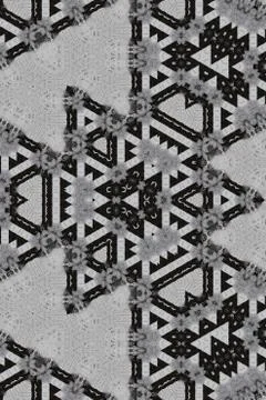 Pattern with triangle shapes in black and gray Stock Photos