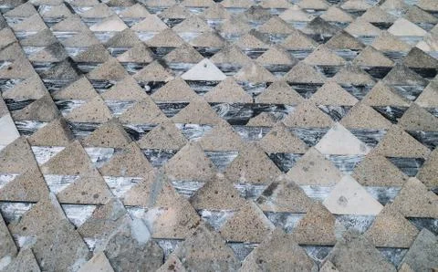 Pattern of triangle tile Stock Photos