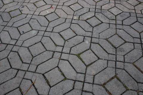 Pattern of triangles within circles within squares 写真素材