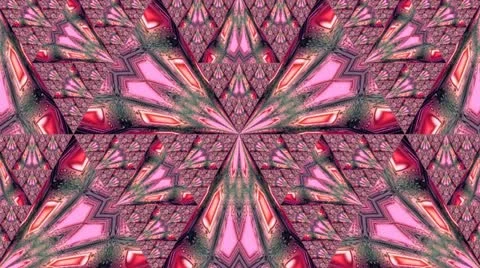 Pattern in triangular mirrors Stock Footage 20465537