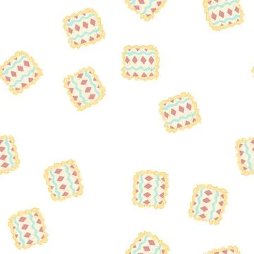 Pattern tribal boho pillow cartoon vector 库存插图