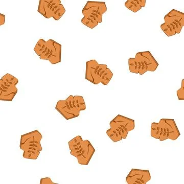 Pattern trilobite fossil cartoon vector Stock Illustration
