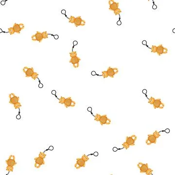 Pattern trinker keychain key cartoon vector Stock Illustration