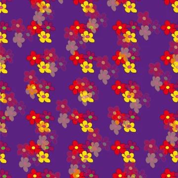 The pattern of triple flowers Stock Illustration