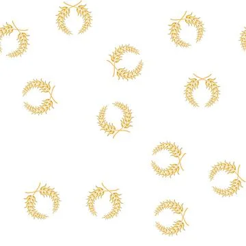 Pattern trophy gold laurel cartoon vector Illustrazione stock