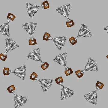 Pattern trophy silver sketch hand drawn Stock Illustration
