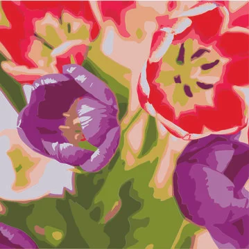 Pattern tropic flower floral texture summer spring background exotic colorful イラスト素材