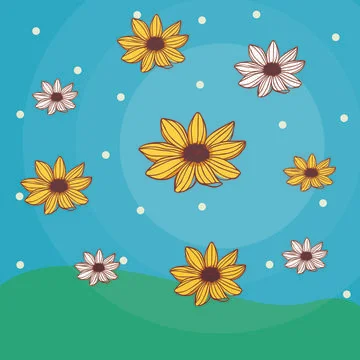 Pattern tropic flower floral texture summer spring background exotic yellow Stock Illustration