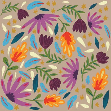 Pattern tropic flower floral texture summer spring background exotic colorful Illustrazione stock