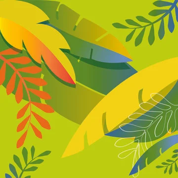 Pattern tropic texture summer spring background exotic leaf leaves tropical イラスト素材