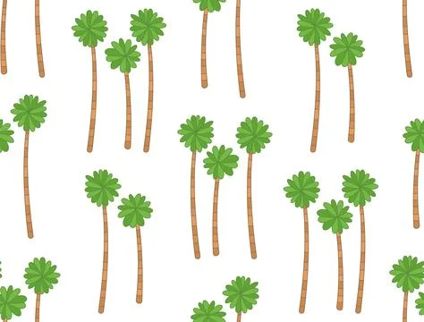 Pattern with Tropical palm trees Stock Illustration