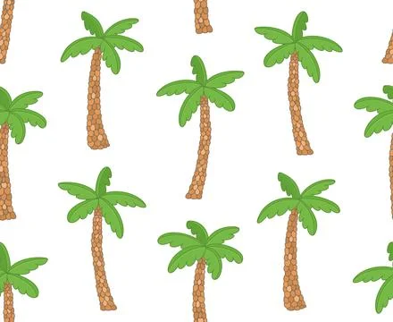 Pattern with Tropical palm trees Stock Illustration