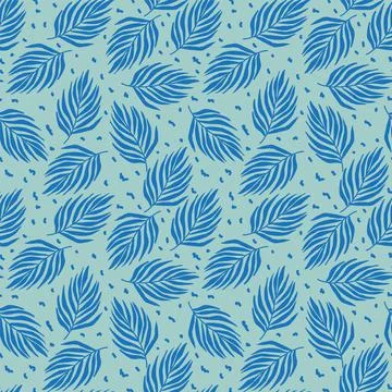 The pattern is Tropical palm trees. Illustration of palm leaves. Vector natural Stock Illustration