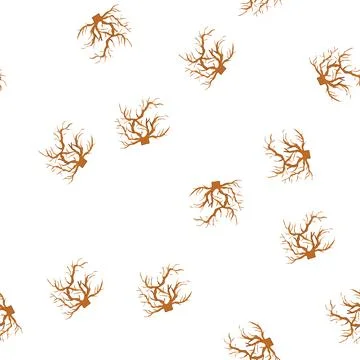 Pattern trunk tree root cartoon vector 스톡 일러스트
