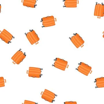 Pattern tsa hard shell suitcase cartoon vector Stock Illustration