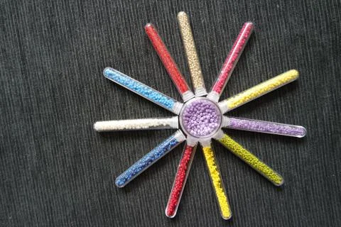 Pattern of tubes with small beads sun abstract Stock Photos