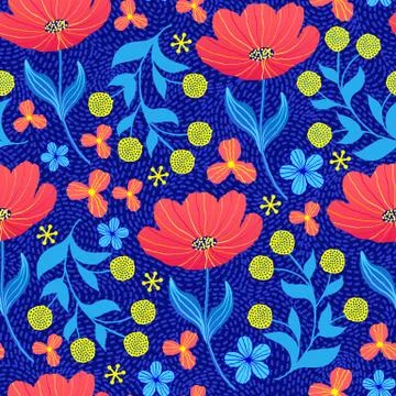 Pattern with tulips Stock Illustration