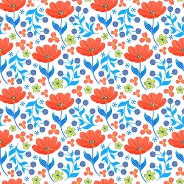 Pattern with tulips Stock Illustration