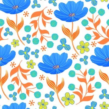 Pattern with tulips Stock Illustration