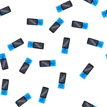 Pattern tumbler electronic translator cartoon vector Stock Illustration