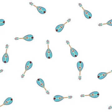 Pattern tuning mandolin cartoon vector Illustrazione stock