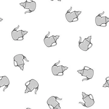 Pattern turkish arabic tea pot cartoon vector Illustrazione stock