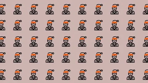 Pattern of Turkish Men Wearing Fez Hats - A Cultural Mosaic. Stock Footage 325381310